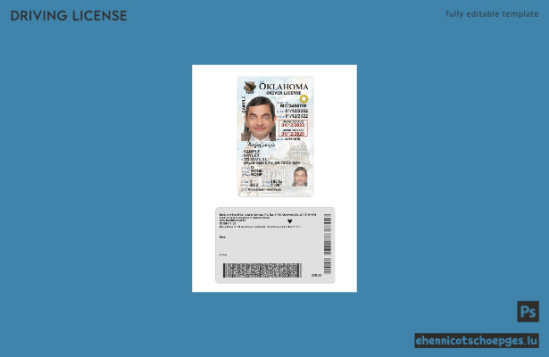 USA Oklahoma Führerschein für Personen unter 21 Jahren (2020-heute) – Beispielvorschau